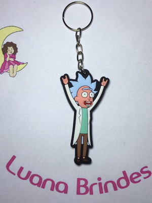 Chaveiro rick (rick and morty serie) emborrachado pct c/2un