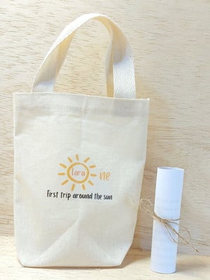 25+ sacolinha minibag, 15x16cm primeira volta ao sol