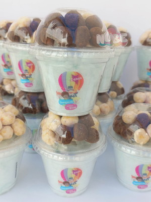 Algodão doce com pipoca gourmet