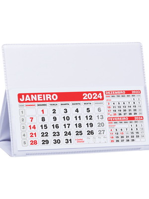 Calendário de mesa pvc grande personalizado 2024 100 peças
