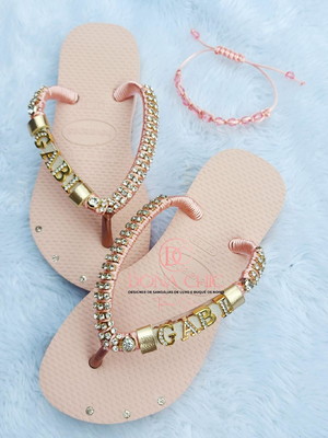 Sandálias havaianas infantil com nome