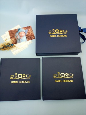 Álbum de fotos e livro do bebê hot stamping