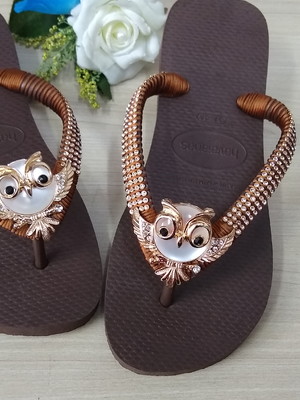 Havaianas com cara de coruja
