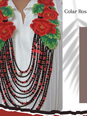 Colar rosas vermelhas