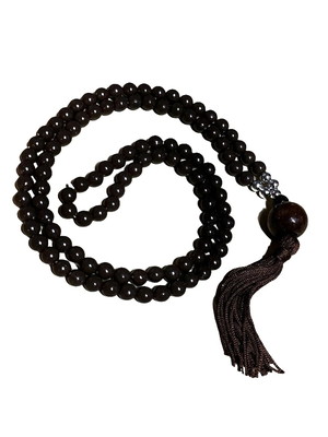 Colar japamala 108 contas resina marrom 8mm meditação