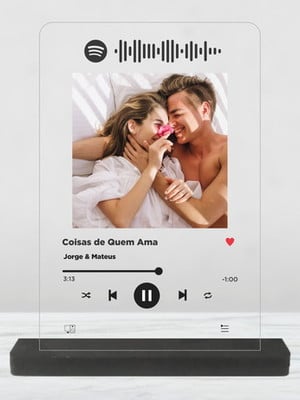 Placa interativa spotify 15x20