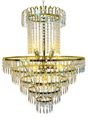 Lustre luminária pendente imperial acrílico alto brilho 60cm