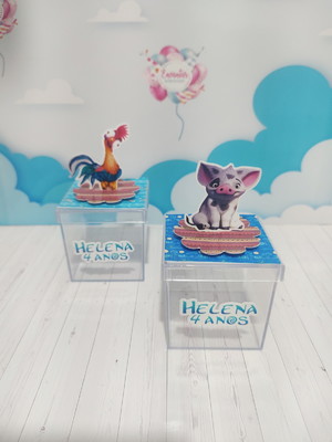 Caixa acrílica 3d - moana