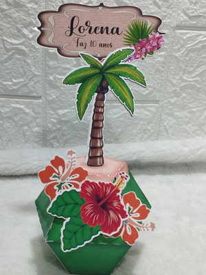 Caixa coco 3d moana - tropical- tardezinha