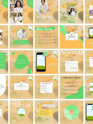 Pack canva nutricionista 25 artes editável