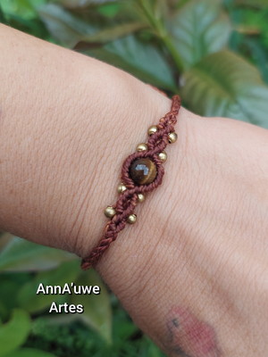 Pulseira ou tornozeleira de proteção olho de tigre