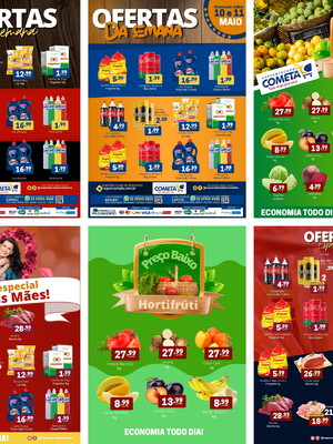 Pack canva encartes supermercados 20 artes editável