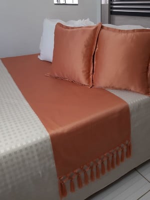 Pezeira king terracota kit + 2 capas de almofada
