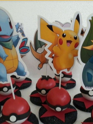Centro de mesa pokemon com 10