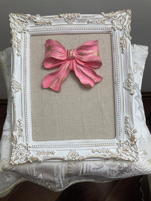 Quadro laço rosa