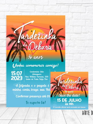 Convite virtual + save the date, tardezinha