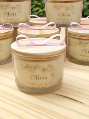 Lembrança maternidade vela aromática 100g