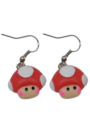 Brincos geek cogumelo (super mário bros)