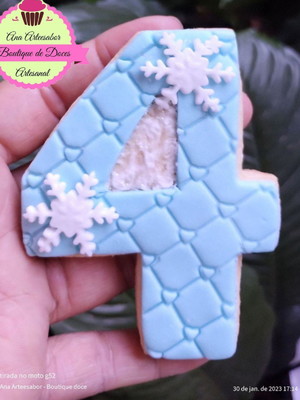 Frozen, biscoitos decorados número