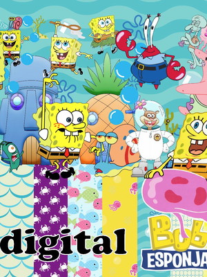 Kit digital bob esponja + 3 arquivos de mesmo valor