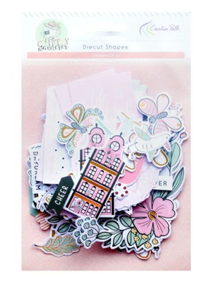 Die cuts com foil - cidade (134 peças)