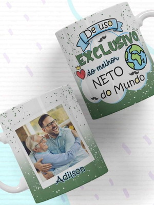 Caneca para o melhor neto e neta do mundo