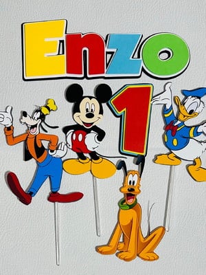Topo de bolo turma mickey