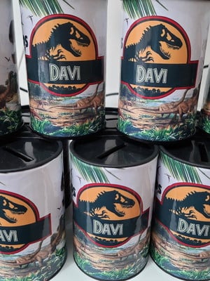 Cofrinho personalizado jurassic park