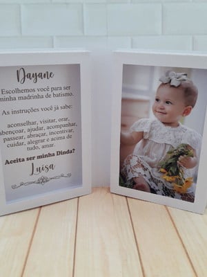 Convite padrinhos batizado com foto