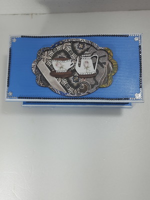 Caixa mdf decorada( porta chá)