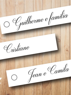 Tag nome convidados personalizado