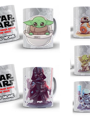 Caneca star wars com nome