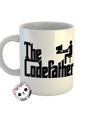 Caneca codefather programador programação porcelana