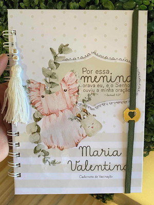 Caderneta de vacinação personalizada - por essa menina orava