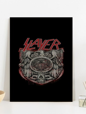 Placa decorativa - slayer / rock roll / poster