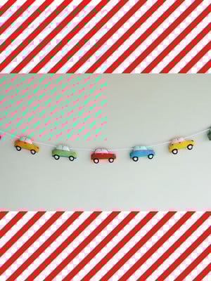 Varal carrinho meios de transporte 2 feltro carro brinquedo