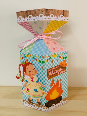 Lembrancinhas caixa meia bala personalizadas festa junina