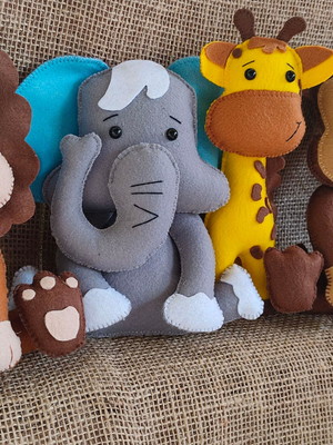 Bichinhos decoração safari em feltro