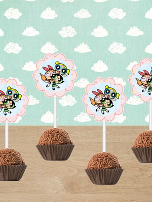 30 toppers para docinho - meninas s. poderosas
