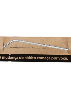 Card + canudo inox brinde ecológico