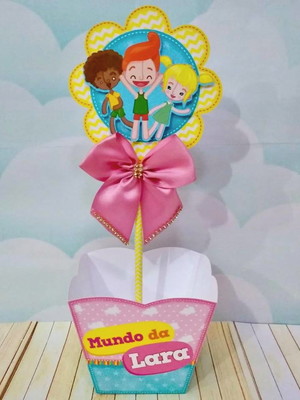 Cachepô com topper mundo bita