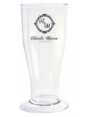 100 tulipa de 310 ml acrilico - personalizada