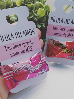 Kit com 10 card de pílula do amor