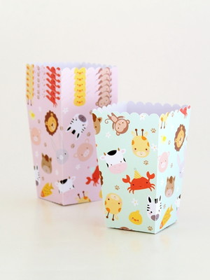 Caixinha pipoca - animais candy (12un)