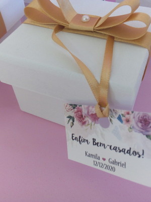 Caixa em mdf para bem casado com tag