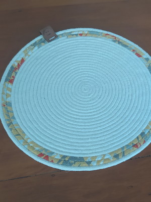 Sousplat em cordão de algodão kit com 02 pçs