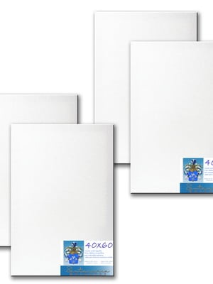 Kit 4 telas de pintura 40x60 prontas para uso 100% algodão