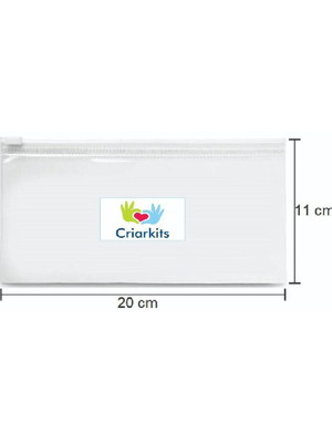 Estojo pvc personalizado com adesivo vinil 20x11cm - 50 un.