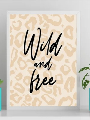 Quadro wild and free - oncinha