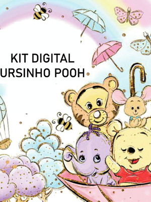 Kit digital ursinho pooh aquarela